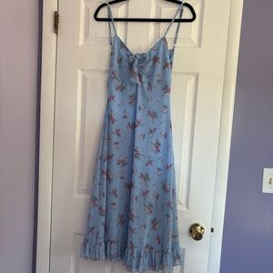 No Comment Floral Blue Dress